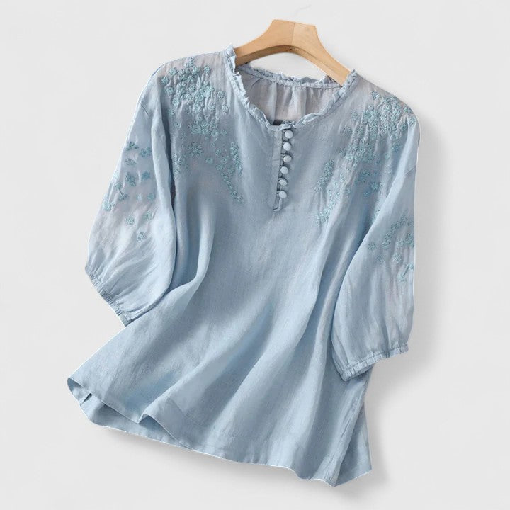 Vasilène | Elegant Button-Front Blouse