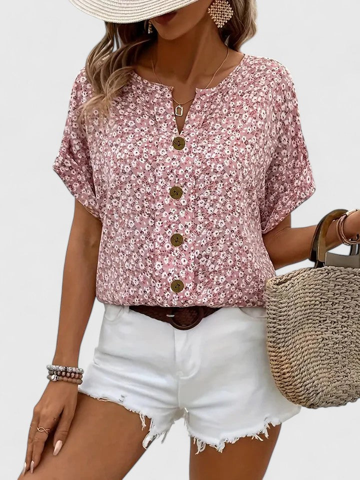 Sabine - Elegant Summer Floral Top