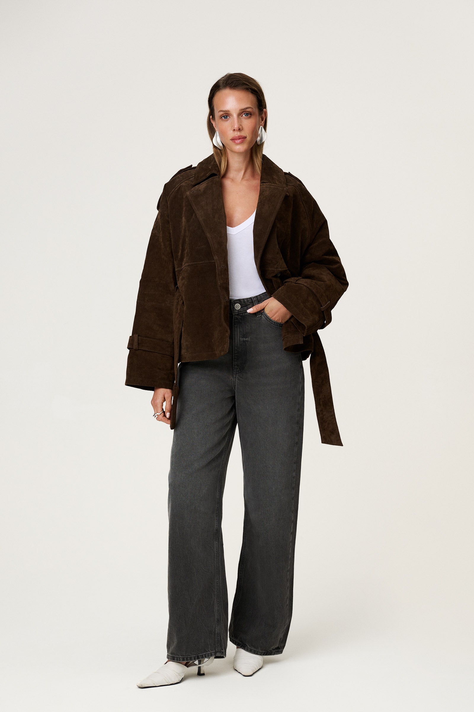 Annabel | Belted Suede Jacket